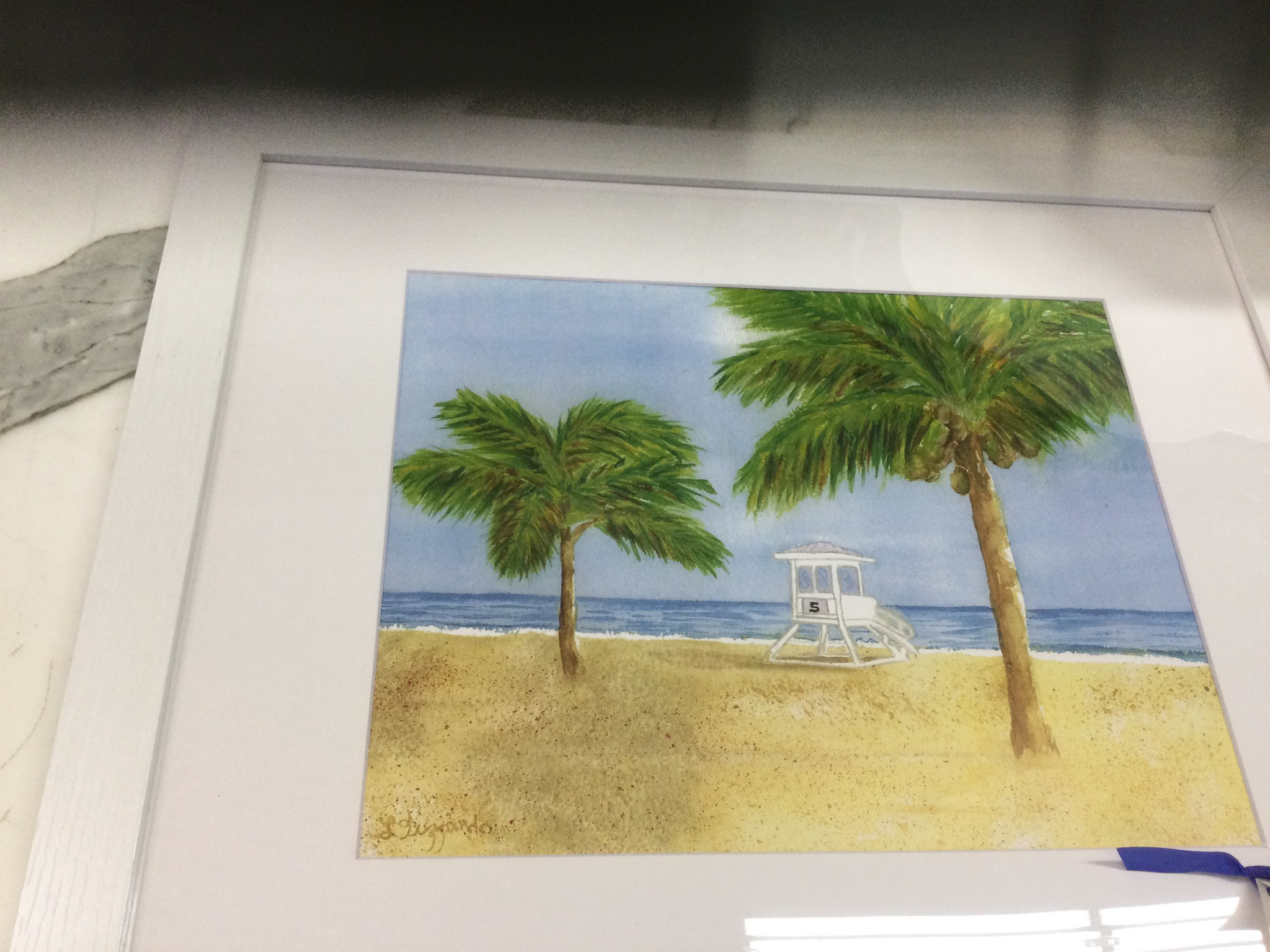 Fort Lauderdale Lifeguard 18x22 Water Color Print