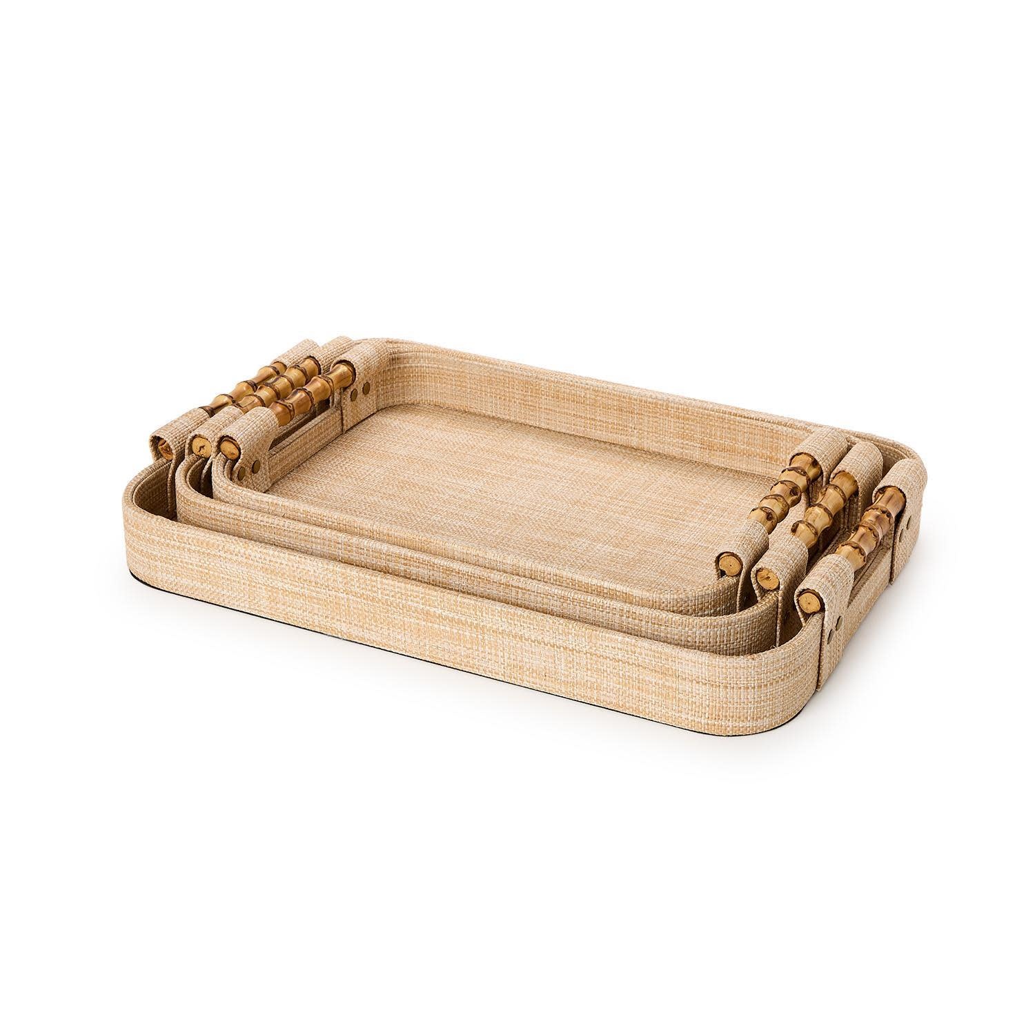 Monaco Natural Grass Tray Medium 14.4"Wx10.75"Dx2.5"H