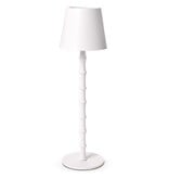LED Cordless Bamboo Lamp /WH 14.5"Hx12"D