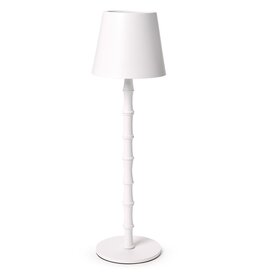 LED Cordless Bamboo Lamp /WH 14.5"Hx12"D