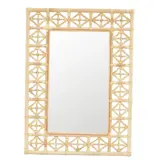 Diamond Rec MirrorRattan Frame - Natural W28.34" x   H39"