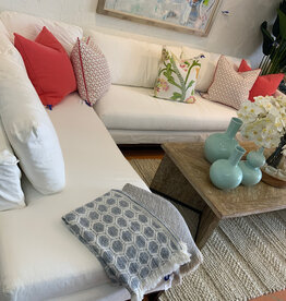 Sectional Sofa in Boomer White 122" x 87"