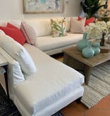 Sectional Sofa in Boomer White 122" x 87"