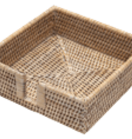 Luncheon White Rattan Holder