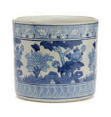 Blue & White Garden Scene Vase/Planter GS