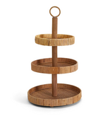 3 Tiered Rattan Centerpiece