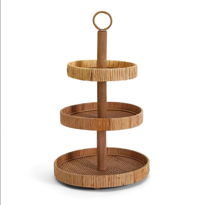 3 Tiered Rattan Centerpiece