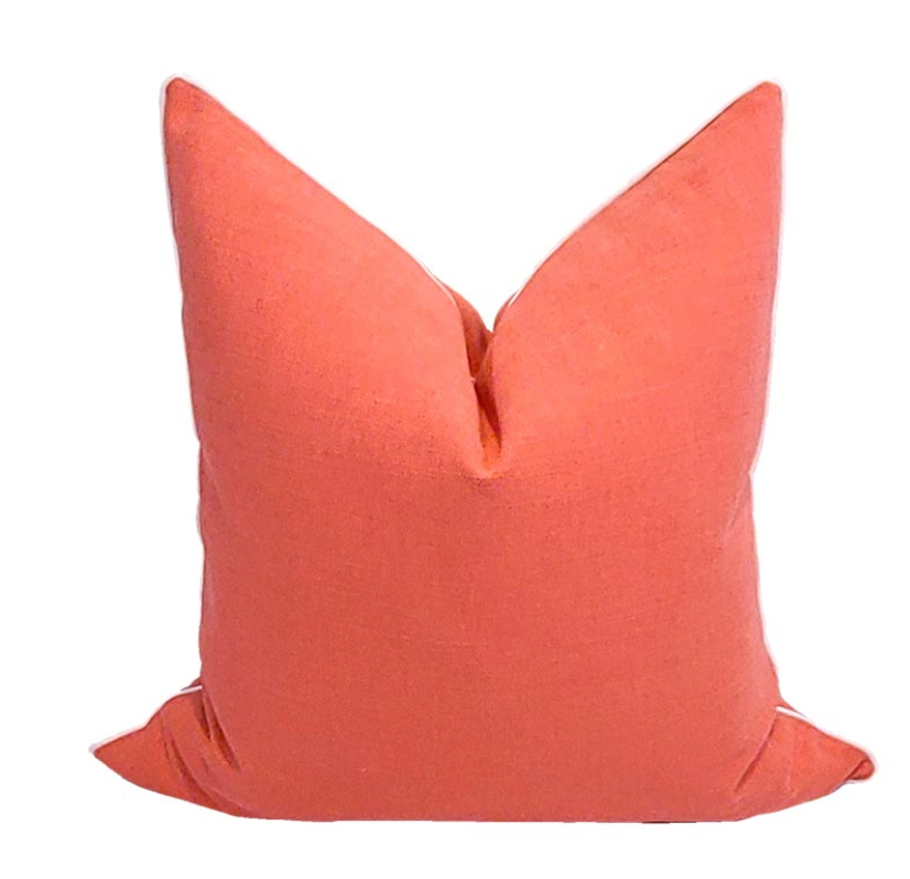COMPLIMENT BRUSHED LINEN  / CORAL 24"