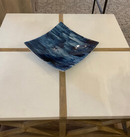 Blue Smoky Platter - 13.5" x 13.5"