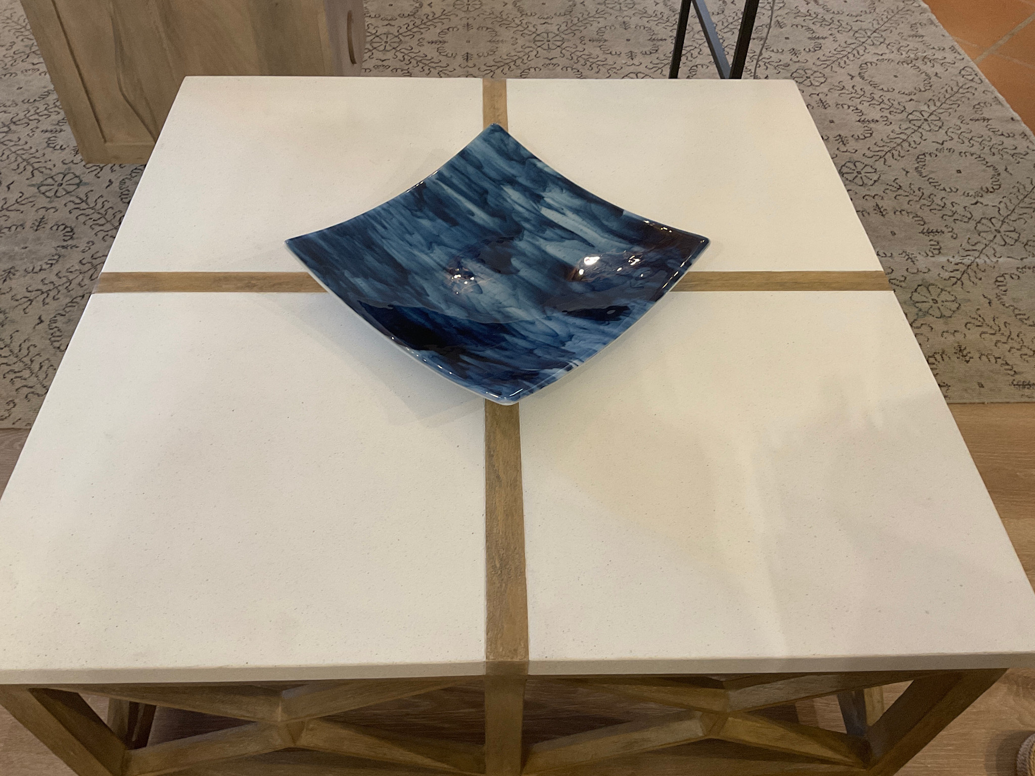 Blue Smoky Platter - 13.5" x 13.5"