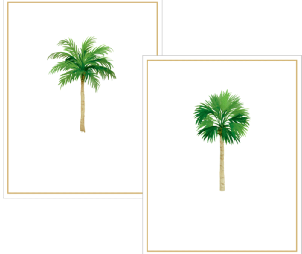 Palms Foil Asst. Note Cards 10 per box