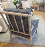 Spool Chair - Jiggy Indigo (17) 29W 35x 38H
