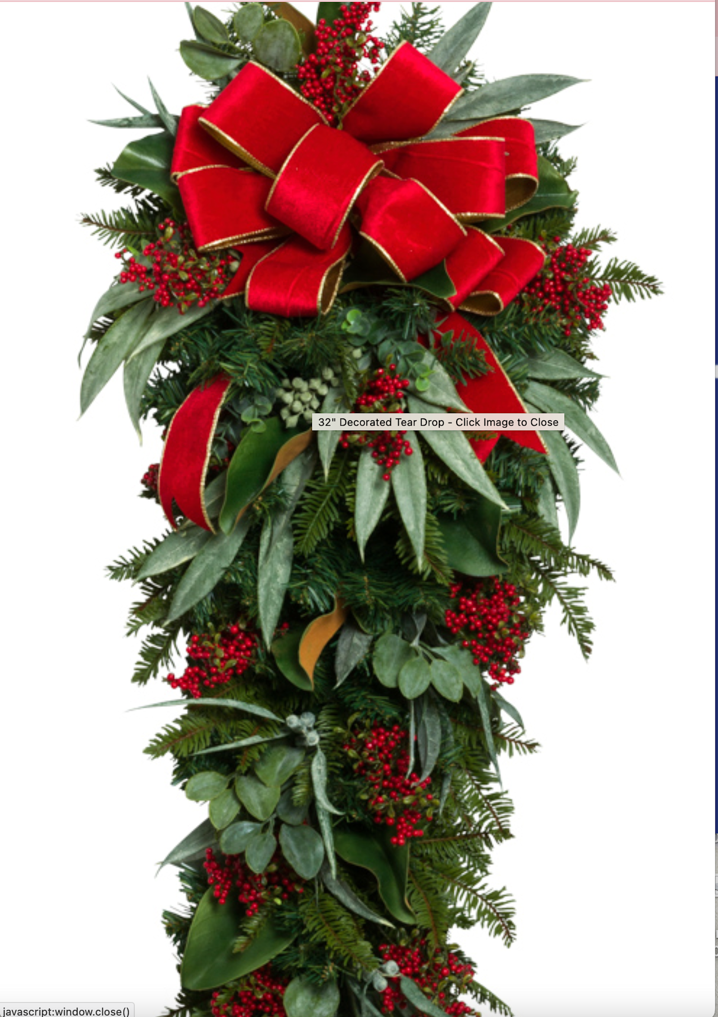 Tear Drop with Natural Theme 40" H x 19" W