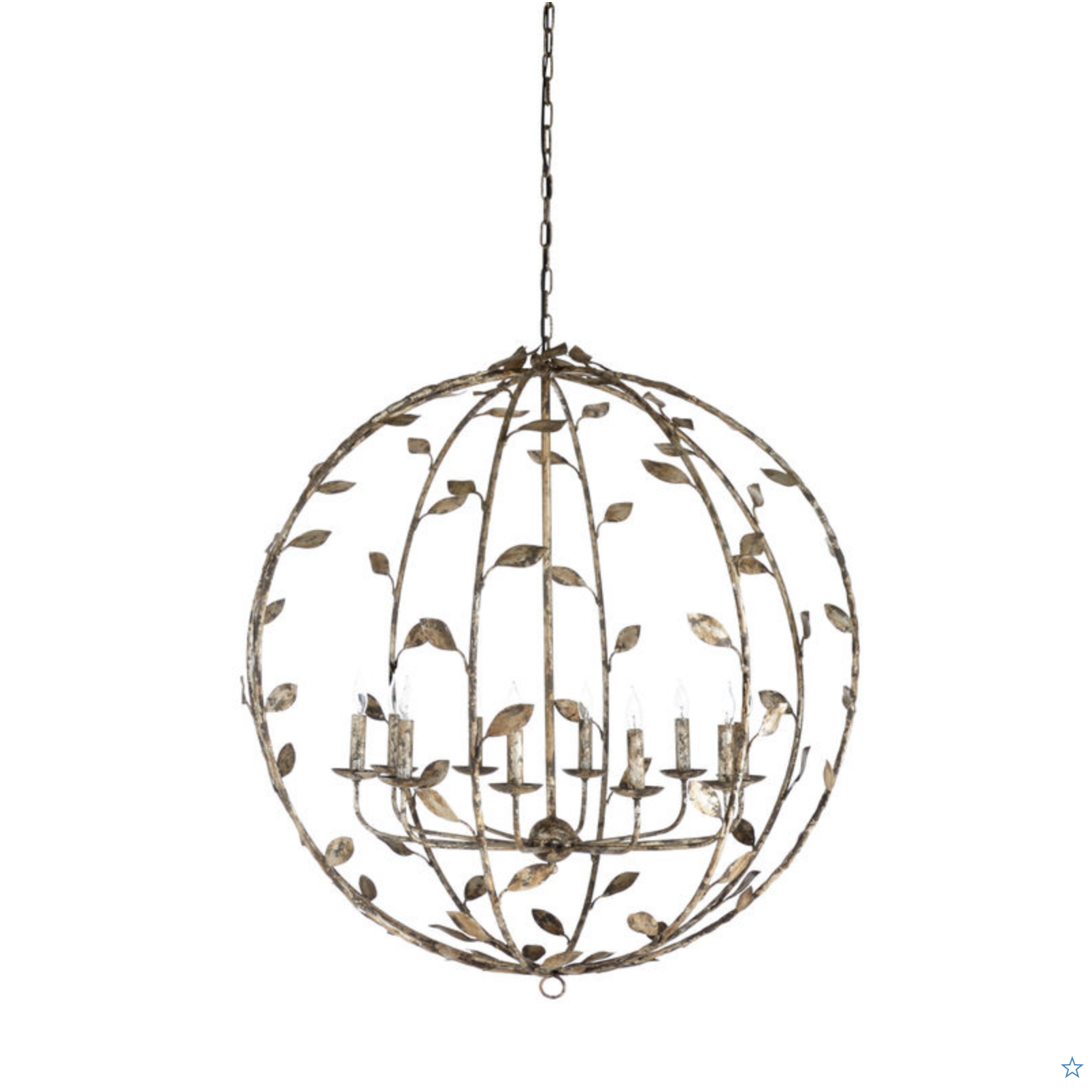 Charlotte chandelier 44h x 41w x 41d