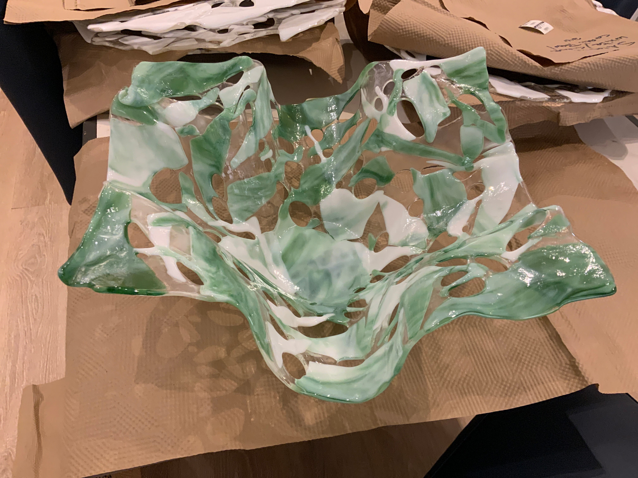 Light Green Coral Bowl 24x24