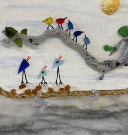 Birds on a Branch/Wire 10.5"Wx7.5"H