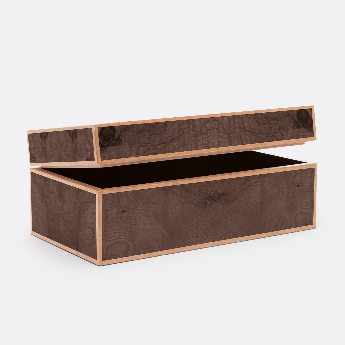 Shea Box in Walnut Vaneer - 18"W x 10"D x 8"
