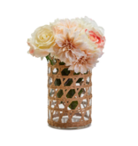 Raffia Lattice Vase - 9 3/4" H x 6" Dia