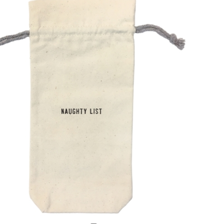 Naughty List Wine Bag