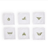 Set of 6 Insect Cocktail Napkins