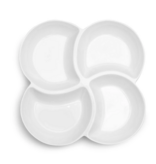 Q Home Design Small Clover White Melamine Serving Platter