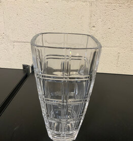 Plaid Glass Vase 9.6" Tall