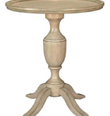 Round pedestal table in Light Grey Finish - 26DIA x 30.25"H