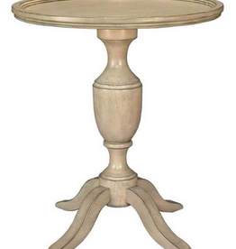 Round pedestal table in Light Grey Finish - 26DIA x 30.25"H