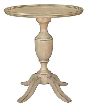 Round pedestal table in Light Grey Finish - 26DIA x 30.25"H