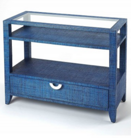 Amelle Console Table in Blue Raffia - 36W x 16D x 30H