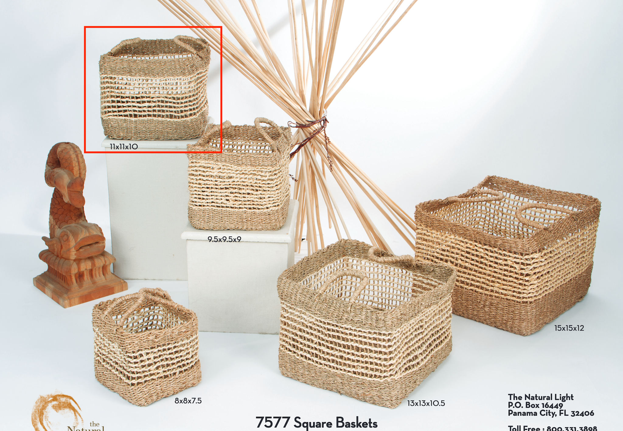 Square Basket 11 x 11 x 10″
