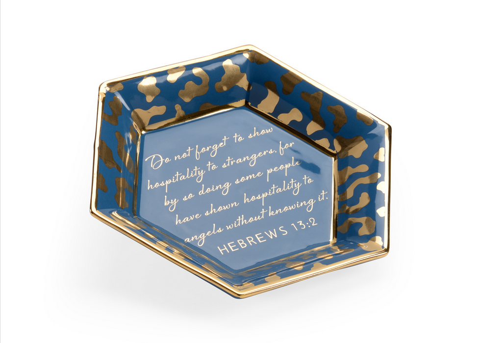 Honeycomb Jungle Verse Plate - Blue