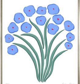 Alice Adams Blue Flowers IV 19" x 23"