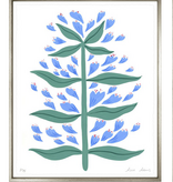 Alice Adams Blue Flowers V 19" x 23"