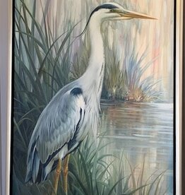 Vertical Blue Heron 1 by Brunelle 48"x24"