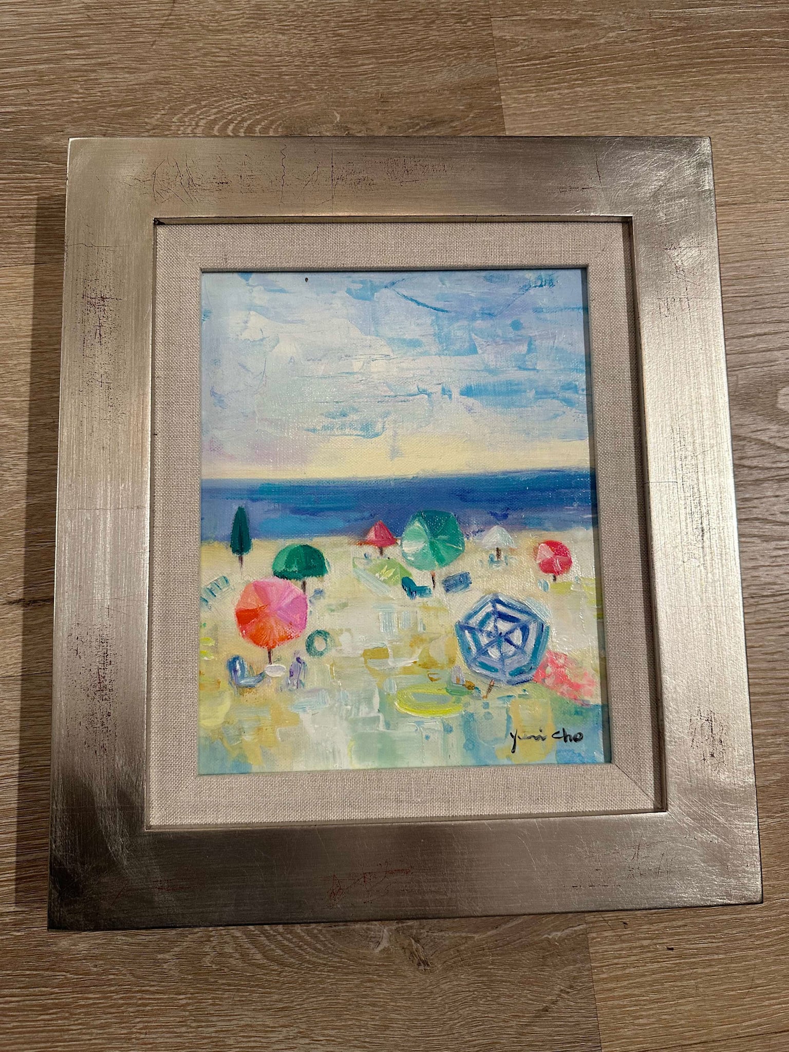 Vertical Beach Umbrellas I by Cho 8"x10"