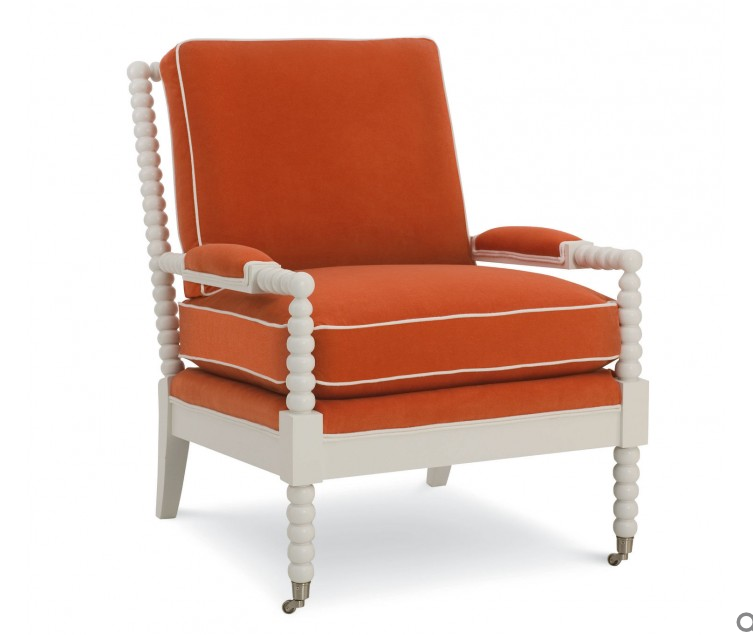Spool Chair in Nature Trail Serene with Teddy Bear Finish - 29" x 35" x 38"