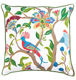 CHA CHA MULTI W/ OYSTER LINEN BACK & KELLY LINEN PIPE - 22 x 22