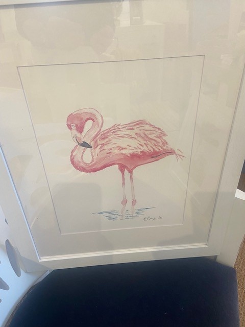 Flamingo Florida 18"W x 22"H. Water Color print
