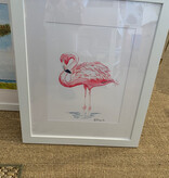 Flamingo Florida 18"W x 22"H. Water Color print