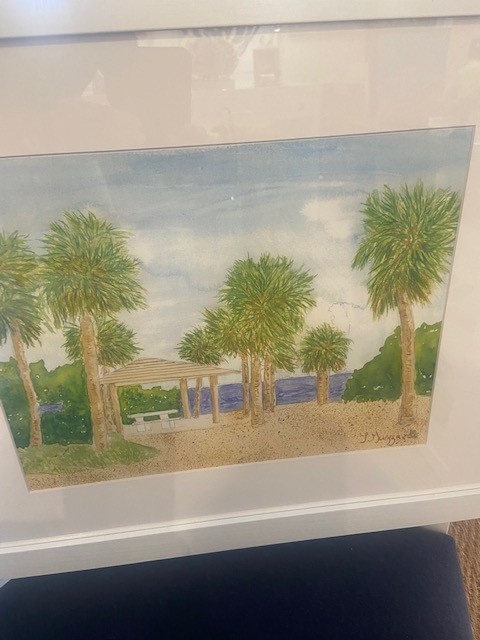 Rest Stop Over the Bridge Wabasso 22"W x 18.5"H Water color print