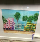 Colony Hotel South Beach 22"W x 18.5"H Water color print