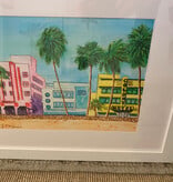 Colony Hotel South Beach 22"W x 18.5"H Water color print