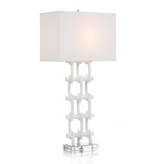 Table Lamp in White 36"H X 17"W X 10"D