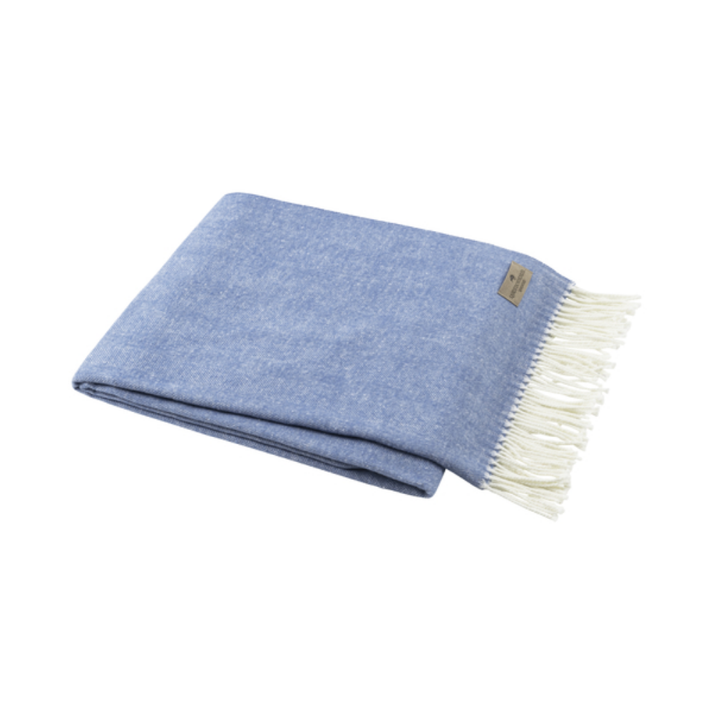 Azure Italian Herringbone Throw 51"Wx67"L