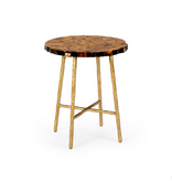 Brown Penshell Side Table 24H