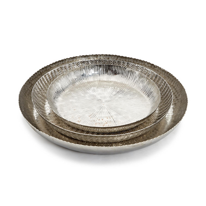 Medina Hand Hammered  Tray - SM - 2"H x 16"D