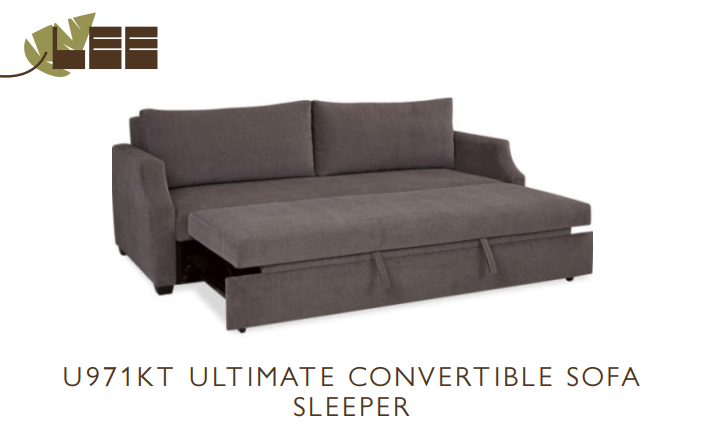 U971KT Full Size Sleeper Sofa - Cabana Cloud GR -S- Dune Finish  84x36x34