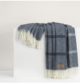 Navy Montauk Stripe Throw 51"Wx67"L