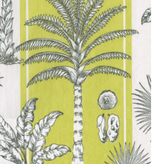 Southern Palms Green/white Guest Towel